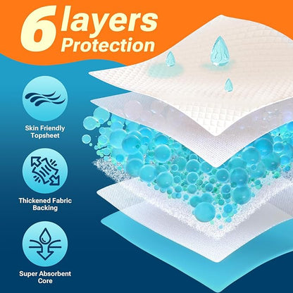 Clean Spaces Extra Large Puppy Pads 28"x34",Super Absorbent Disposable Pee Pads for Dogs / Wee Wee Pads / Potty Training Pads, Incontinence Bed Underpads for Adults, 100 Count