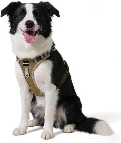 Tactical Dog Harness for Medium Dogs,No Pull Military Dog Vest with Handle,Reflective Heavy Duty Pet Harness for Walking Hiking Training M