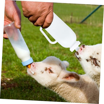 MERRYHAPY 2 Pack Silicone Calf Milk Bottles Puppy Kitten Nursing Bottle Replacement Milk Feeder for Newborn Pets