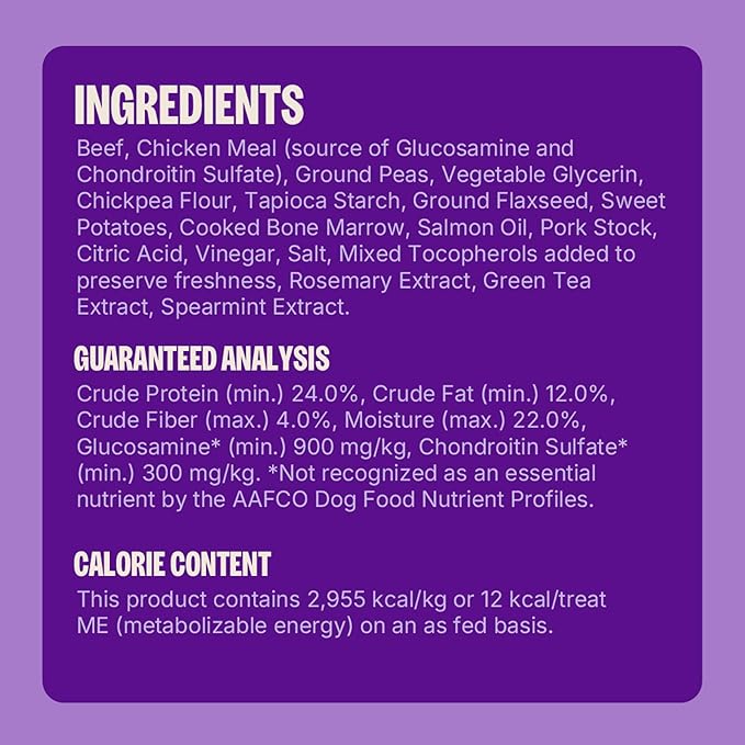 Wellness CORE Healthy Joints Dog Treats, Natural, Grain Free, 8 oz