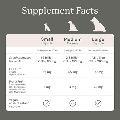 AnimalBiome Gut Maintain Multi-Strain Probiotics for Small Dogs (60 Capsules) – Triple-Action Phage, Prebiotics & Probiotic Dog Supplements for Digestive Health, Gut Health for Dogs Under 21 Pounds