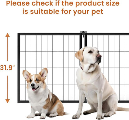 Aoowow Dog Crate for Small Medium Dogs, 63" Dog Kennel Indoor Puppy Dog Playpen with Top, Iron Heavy Duty Dog Cage,Black