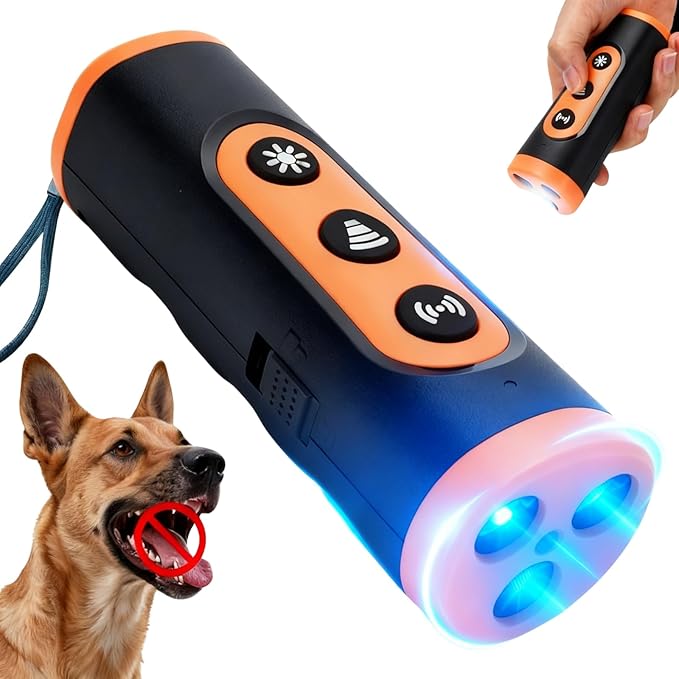 Dog Bark Deterrent Device, 2025 Upgraded Ultrasonic Anti Barking Device for Dogs, 35FT Range Auto Barkshield for Own & Neighbor's Dog, Safe & Effective No Barking Device for Dogs