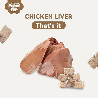 Freeze-Dried Chicken Livers Cat Treats 2oz – Single Ingredient, Grain-Free, Gluten-Free, Filler-Free Freeze Dried Food Toppers