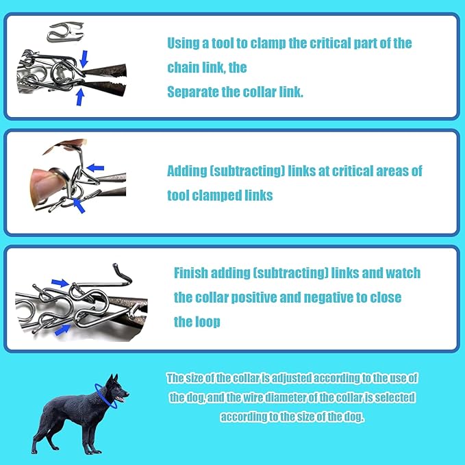 Dog Training Collar, Adjustable Dog Pinch Collar with Quick Release Buckle, No Pull Collar for Small Medium Large Dogs, Extra Link and Caps (XL (Neck: 23"-27'' 4.0mm))