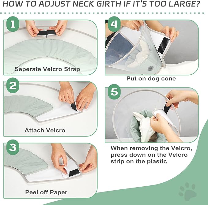 Dog Cone Collar for Recovery: Soft Elizabethan Collar Alternative to Stop Licking, Adjustable Pet Cone for Large, Medium, Small Dogs, for Surgery, Spay, Injury, Skin Treatment