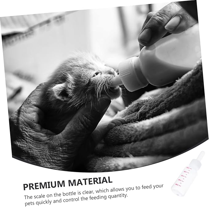 SUPVOX 5sets Pet Nursing Bottles for Puppies and Kittens Milk Bottle with Scale Easy to Clean Reusable Feeding Supplies for Newborn Pets