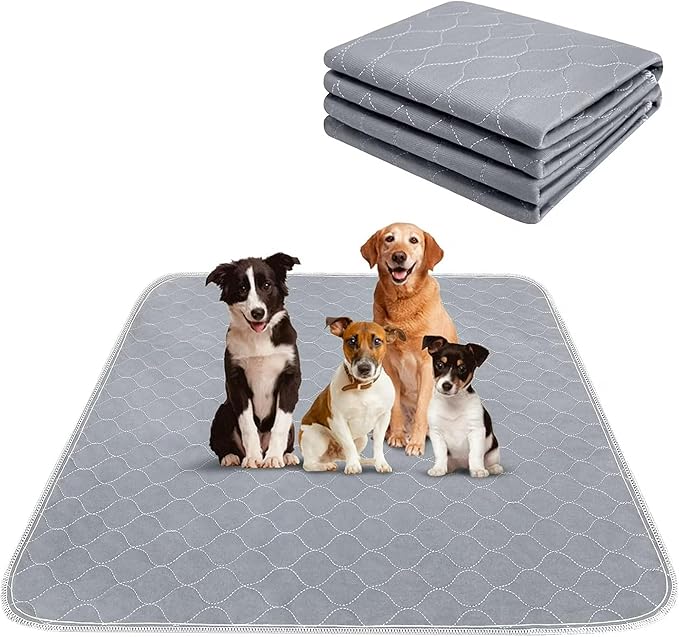 Conkote Reusable Pee Pads for Dogs Extra Large 60" x 48" Puppy Playpen Mat, Washable Pee Pads Heavy Absorbency Waterproof Dog Training Pads Non-Slip for Housebreaking, Whelping, Potty, Crate