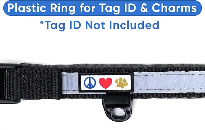 Pawtitas Lumberjack Padded Martingale Collar for Dogs | Soft Neoprene Dog Collar for Your pet's Comfort Made with Reflective Band for Maximum Visibility | Fits Small and Large Pets - Small Black