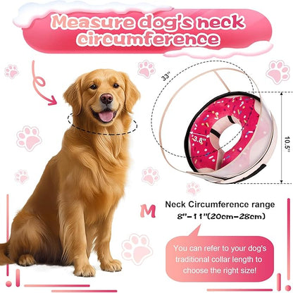 CNEO Inflatable Dog Cone Collar with Detachable Enhanced Anti-Licking Shield, Soft Neck Donut Collar for Dogs After Surgery, Adjustable Dog Cone Alternative for Large Medium Small Dogs & Cats