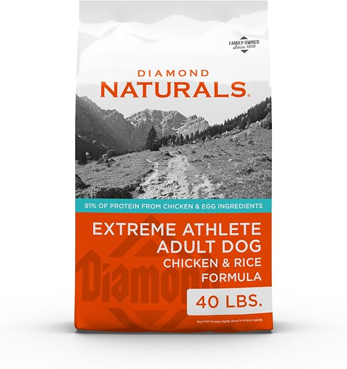Diamond Naturals Extreme Athlete High Protein Real Meat Recipe Dry Dog Food 40 Pound (Pack of 1)