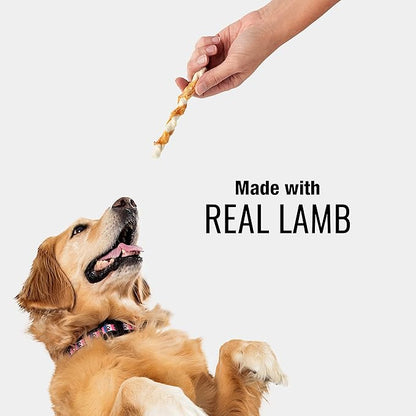 Good 'n' Fit Twist Sticks Made with Real Lamb, 15 Count, Treat Your Dog to Long-Lasting and Highly Digestible Rawhide Chews
