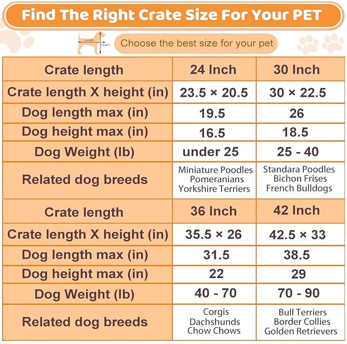 HOMEY PET 24" Gold Color Folding Design Dog Crate Puppy Ertra Small Breed Dog Kennels with Removable Floor Grid and Pull Out Tray, Dog Cage Copper Gold Finish