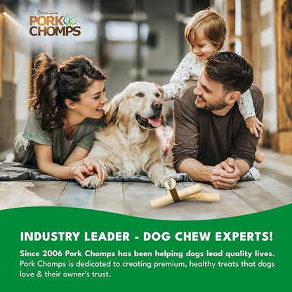 Pork Chomps Baked Pork Skin Dog Chew, 8-inch Roll, 1 Count (Pack of 3)