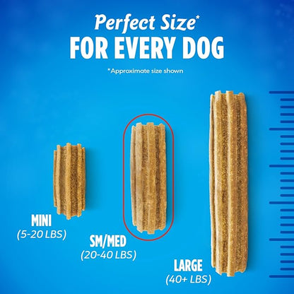 DentaLife Daily Oral Care Dog Treats for Small and Medium Dogs, Chewy Dental Treat to Freshen Breath and Fight Tartar, Chicken Flavor - 40 ct. Pouch