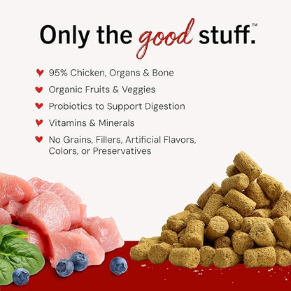 Stella & Chewy's Freeze-Dried Raw Chicken Meal Mixers- Dog Food Topper and Mixer - Made with 95% Cage-Free Chicken,Organs & Bone - Perfect for Picky Eaters - Grain-Free - 35oz,(Pack of 2)