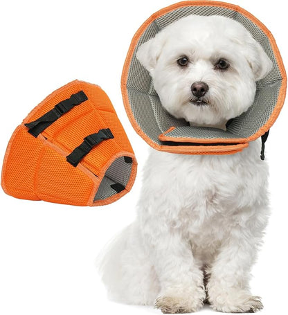 Dog Cone Collar After Surgery, Soft Cone for Small Dogs to Stop Licking, Adjustable Elizabethan Collar for Dogs, Lightweight Breathable Dog Recovery Cones for Wound Healing & Hot Spots