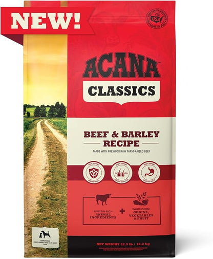 ACANA Classics Dry Dog Food Beef and Barley Recipe 4lb Bag