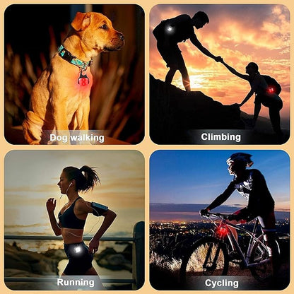 Dog Lights for Night Walking, Clip on Dog Collar Light - 3 Modes, USB-C Rechargeable, IP65 Waterproof, LED Safety Light for Running, Camping, Climbing, Bike