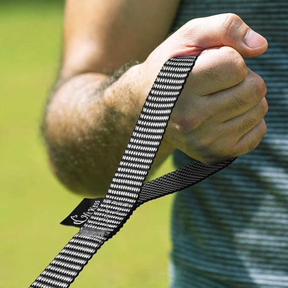 Hi Kiss Dog/Puppy Obedience Recall Training Agility Lead - 15ft 20ft 30ft 50ft 100ft Training Leash - Great for Training, Play, Camping, or Backyard(100ft,Black_White)