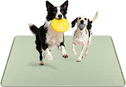 40" x28" Reusable Training Pads for Dogs Lanstics Silicone Dogs Mat Non-Slip Dog Training Pads Dog Pee Pad for Potty Training Floor Protector (Green)
