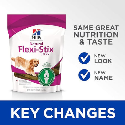 Hill's Natural Flexi-Stix Dog Treats, Turkey Jerky, 7.1 oz. Bag