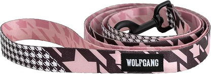 Wolfgang Heavy Duty Dog Leash, Pull-Tested to Over 800 lbs for Walking & Training, HoundsPink Print, Large