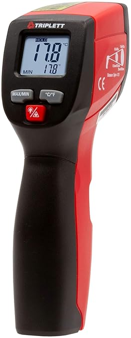 Triplett IRT220 Non-Contact 12:1 Infrared Thermometer, -4 to 932°F (-20 to 500°C)