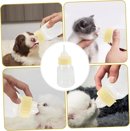 PET Feeding Bottle Set for Kittens and Puppies 3-Pack Adjustable Nursing Bottle Nipples Sturdy Plastic Feeder for Small Animals for Cat and Dog Care