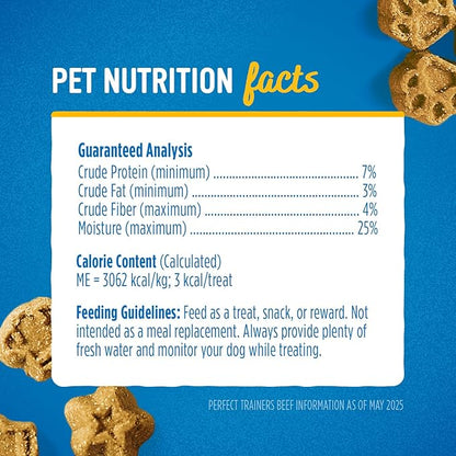 Blue Dog Bakery Perfect Trainers, Mini Dog Training Treats, Soft & Chewy Beef, Healthy Treats, All Natural Ingredients, 6 oz (Pack of 2)