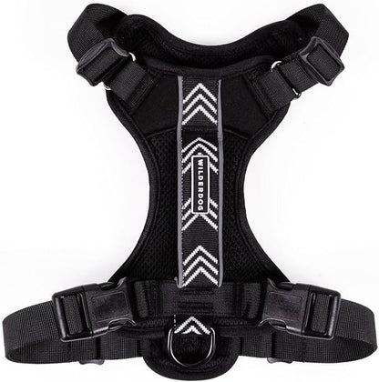 Wilderdog Lightweight Dog Harness with Reflective Straps - Small - Black