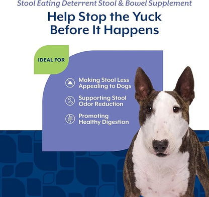 NaturVet – Coprophagia Stool Eating Deterrent – Deters Dogs from Consuming Stool – No Poop Eating for Dogs - Enhanced with Breath Aid Freshener, Enzymes & Probiotics – 130 Soft Chews