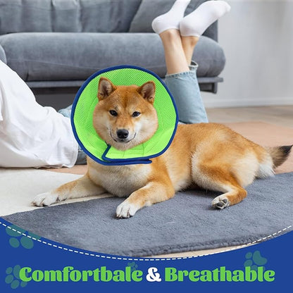 Dog Cone Collar After Surgery, Adjustable Recovery Collar for Small Dogs, Soft Breathable for Large Medium Small Dogs Anti-Bite Lick Protective Wound