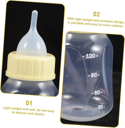 HANABASS Pet Nursing Bottle Kit for Puppies and Kittens Durable Feeding Bottle with Soft Nipple for Safe Drinking Small Animal Milk Feeder for Rabbits and Pets