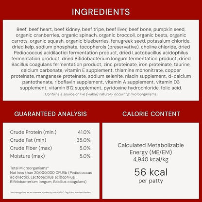 Stella & Chewy's Freeze-Dried Raw Dinner Patties - Beef Recipe - High Protein Grain-Free Puppy & Dog Food - Perfect for Picky Eaters - 25 oz,(Pack of 2)