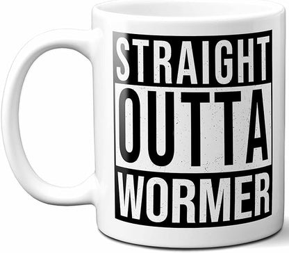 Wormer Last Name Gift. Personalized, Custom "Straight Outta" Surname Sign Coffee Mug. 11 Ounces.