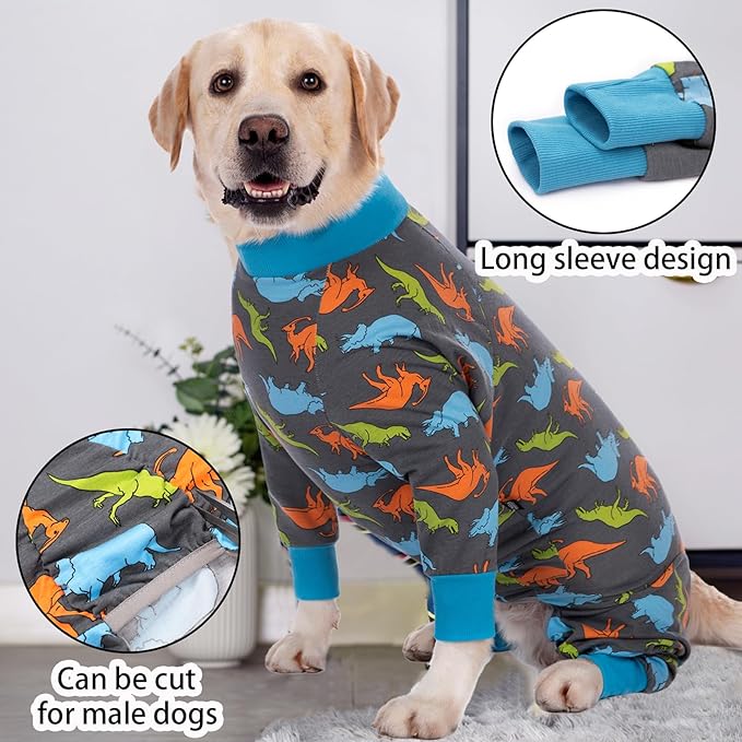 Dog Surgery Recovery Suit Onesies for Large Dogs Spayed Recovery Suit Cone Alternative After Surgery Abdominal Wounds Protector Dog Bodysuit for Medium Large Dogs Pajamas