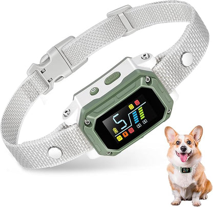 Dog Bark Collar for Large Medium Small Dogs, Rechargeable Smart Bark Collar, Anti Barking Training Collar with Adjustable Sensitivity Beep Vibration Shock