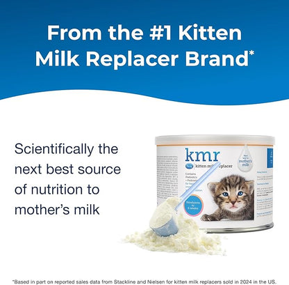 PetAg KMR Kitten Milk Replacer Powder - 6 oz - Powdered Kitten Formula with Prebiotics, Probiotics & Vitamins for Kittens Newborn to Six Weeks Old - Easy to Digest