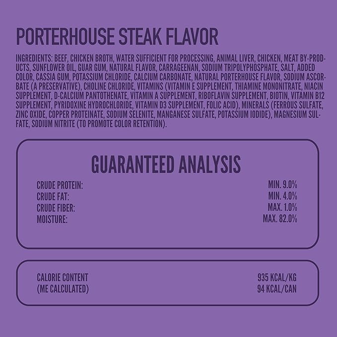 A Strong Heart Wet Dog Food Cups, Porterhouse Steak Flavor - 3.5 oz Cups (Pack of 12), Made in The USA with Real Beef