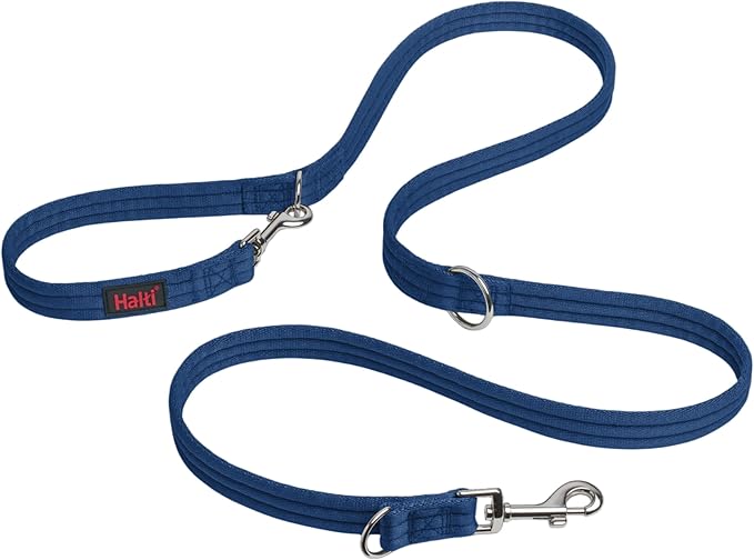 Halti Training Leash - Multifunctional Double-Ended Dog Leash, Ideal for Anti-Pulling Dog Training. Lightweight & Durable. Suitable for Small to Medium Dogs & Puppies (Size Small, Cobalt Blue, 2m)