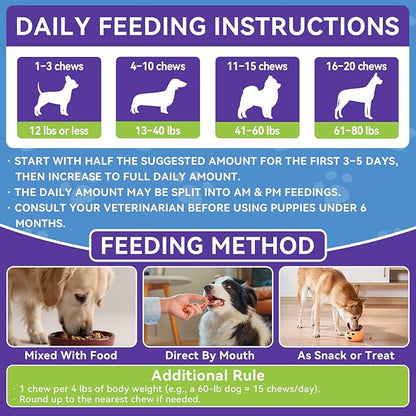 Flea and Tick Prevention for Dogs, Dog Flea Treatment with Skin & Coat Support 500 Crunchy & Krill Chews Dog Flea and Tick Treatment Chewable for Immunity & Energy for All Breeds & Ages Chicken Flavor
