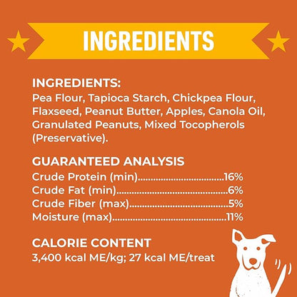 Cloud Star Wag More Bark Less Crunchy Grain Free Dog Treats, Peanut Butter & Apples, 14 oz. Box