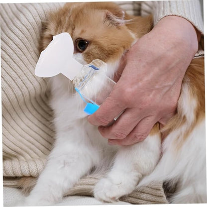 Totority Pet Spacer Mask for Cats and Dogs Breathing Indicator Chamber for Cough Relief Handheld Design for Optimal Medication