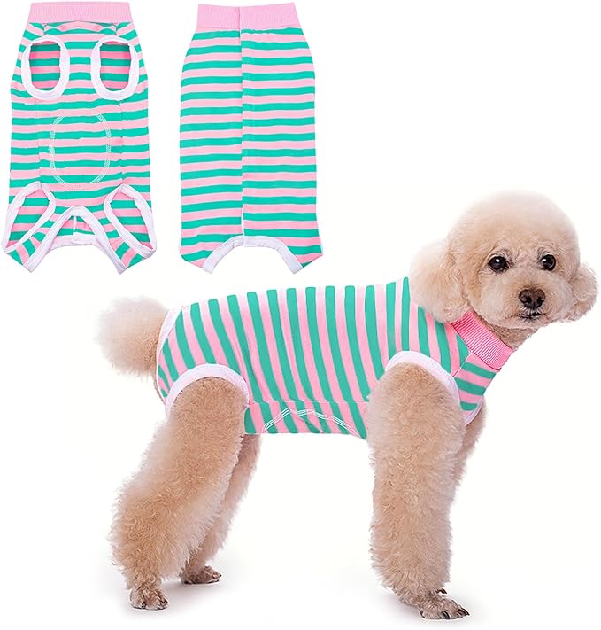 Coppthinktu Recovery Suit for Dogs After Surgery, Dog Onesie Surgery Recovery Suit for Female Spay, Soft Male Surgical Pajamas Bodysuits for Small Medium Puppy to Anti Licking Dog Cone Alternative