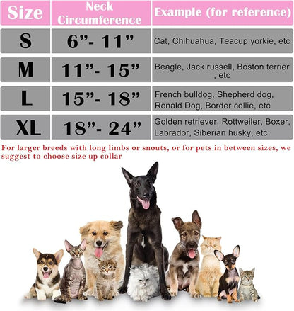 Katoggy Inflatable Dog Cone Collar for After Surgery, Doggie Neck Blow up Donut Recovery ECollar, Soft Adjustable Dog Cone for Small Medium Large Dogs and Cats