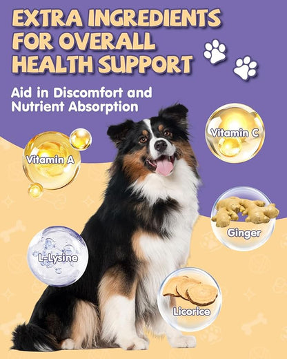 EagouDiary Dog Cough Treatment,Liquid Kennel Cough Treatment with Lysine, Mullein, Vitamins,Natural Supplement for Canine Respiratory, Sneezing, Dry, Wet & Barky Relief (60mL/2 Fl Oz)
