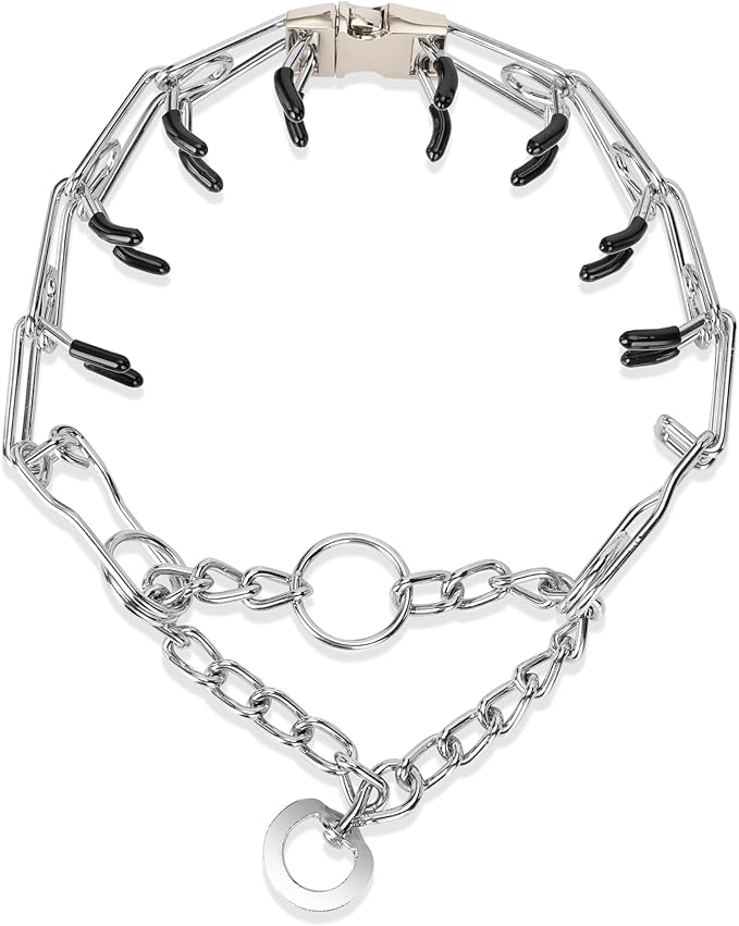 Adjustable Pinch Dog Training Collar Quick Release Buckle with Two Extra Links for Small Dogs