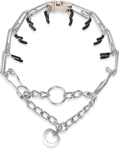 Adjustable Pinch Dog Training Collar Quick Release Buckle with Two Extra Links for Medium Dogs