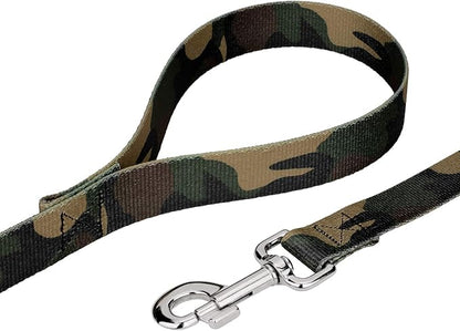 Country Brook Petz - Woodland Camo Martingale Dog Collar and Leash - Camouflage Collection Featuring Rugged Designs (1 Inch, Medium)